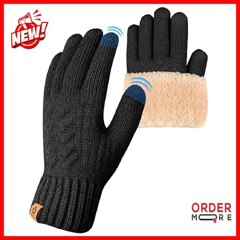 Thermal Touchscreen Winter Gloves Fleece Lined Stretchy Warm for Running Cycling